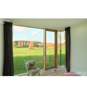 Unilux turn-door with threshold  Aluminium Wood Door, 32mm Glass, Stainless Steel Hardware, High Security Multi-point locking system.